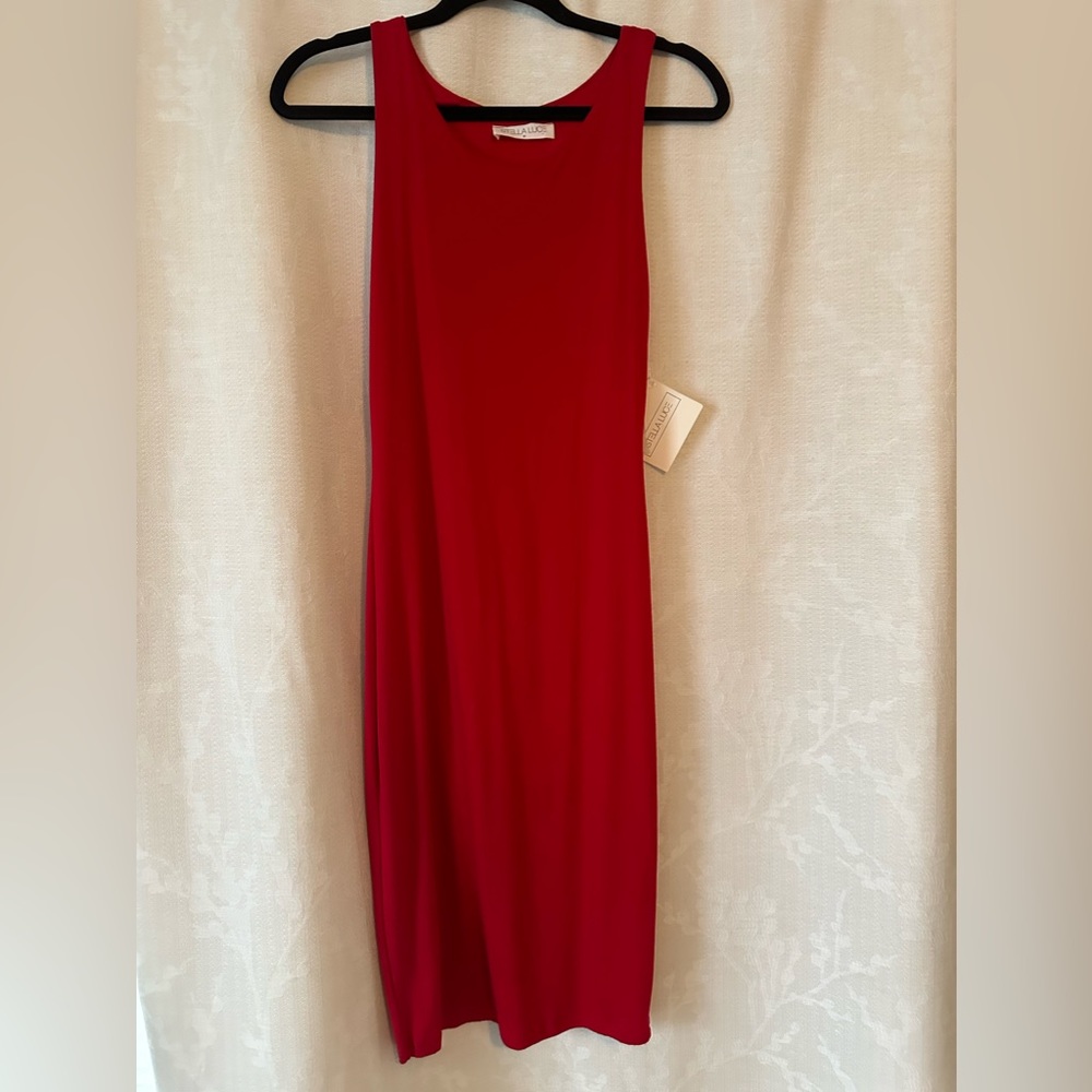 Stella Luce Red High Neck Body Con Dress/Medium